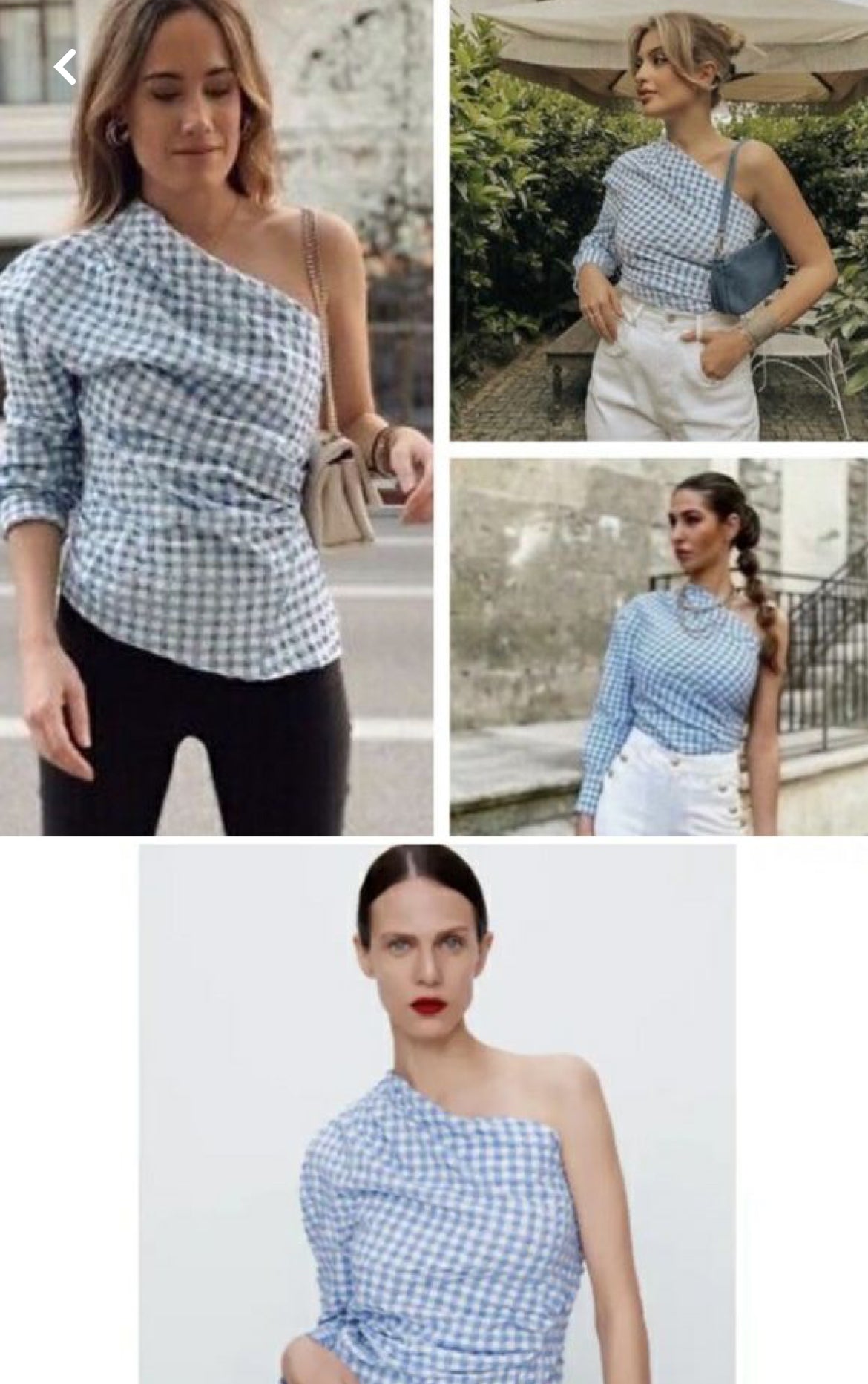 Zara Gingham Top NEW - Size M