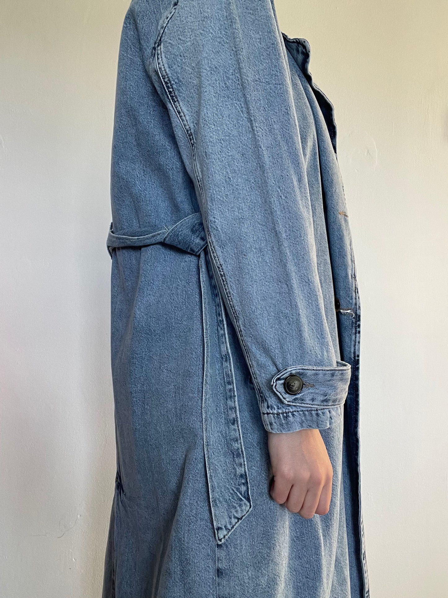 Pull & Bear Denim Trench - Size Small