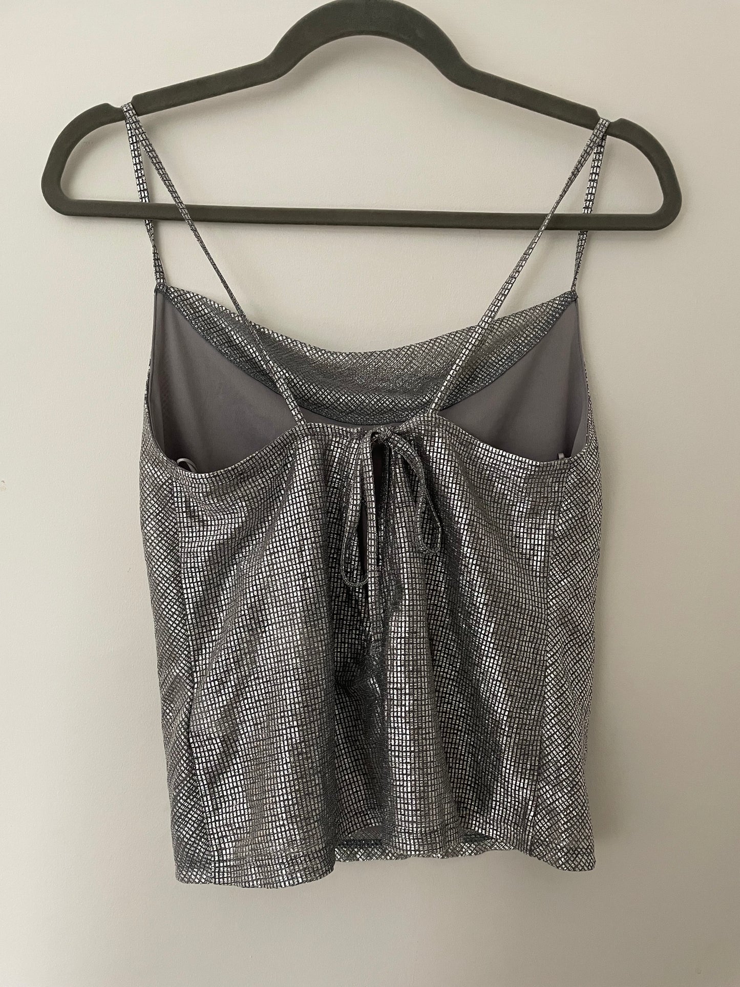 Topshop Silver Top NEW - Size 8