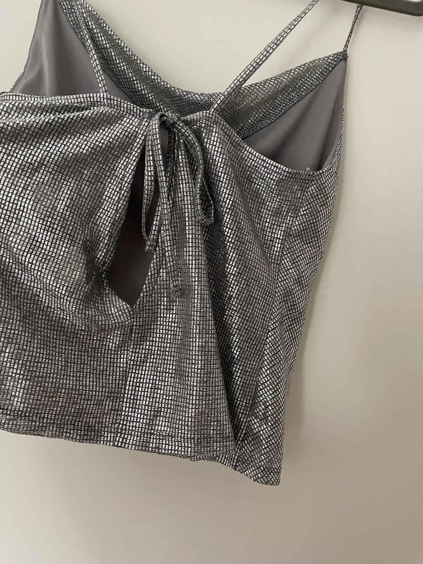 Topshop Silver Top NEW - Size 8