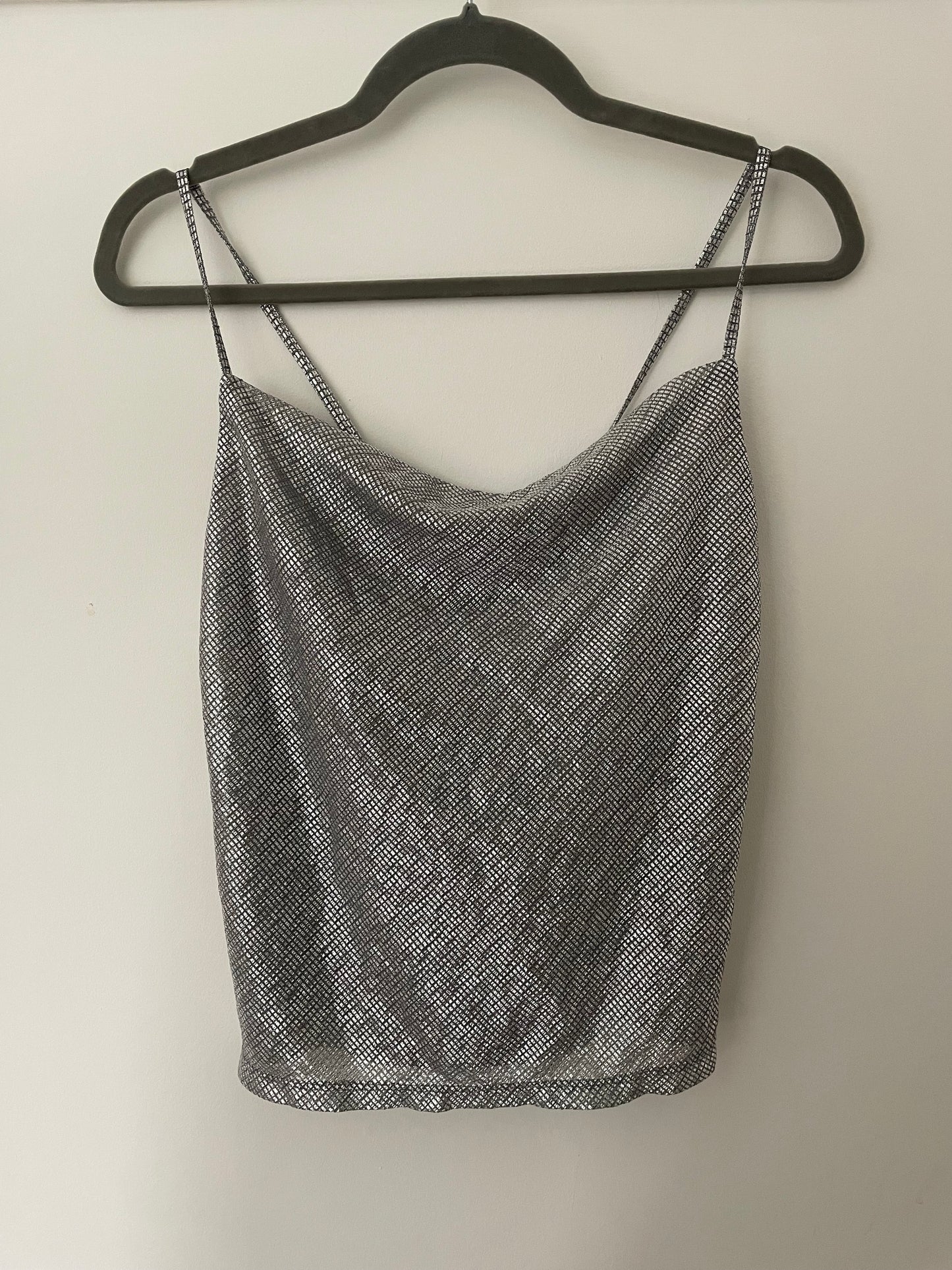 Topshop Silver Top NEW - Size 8