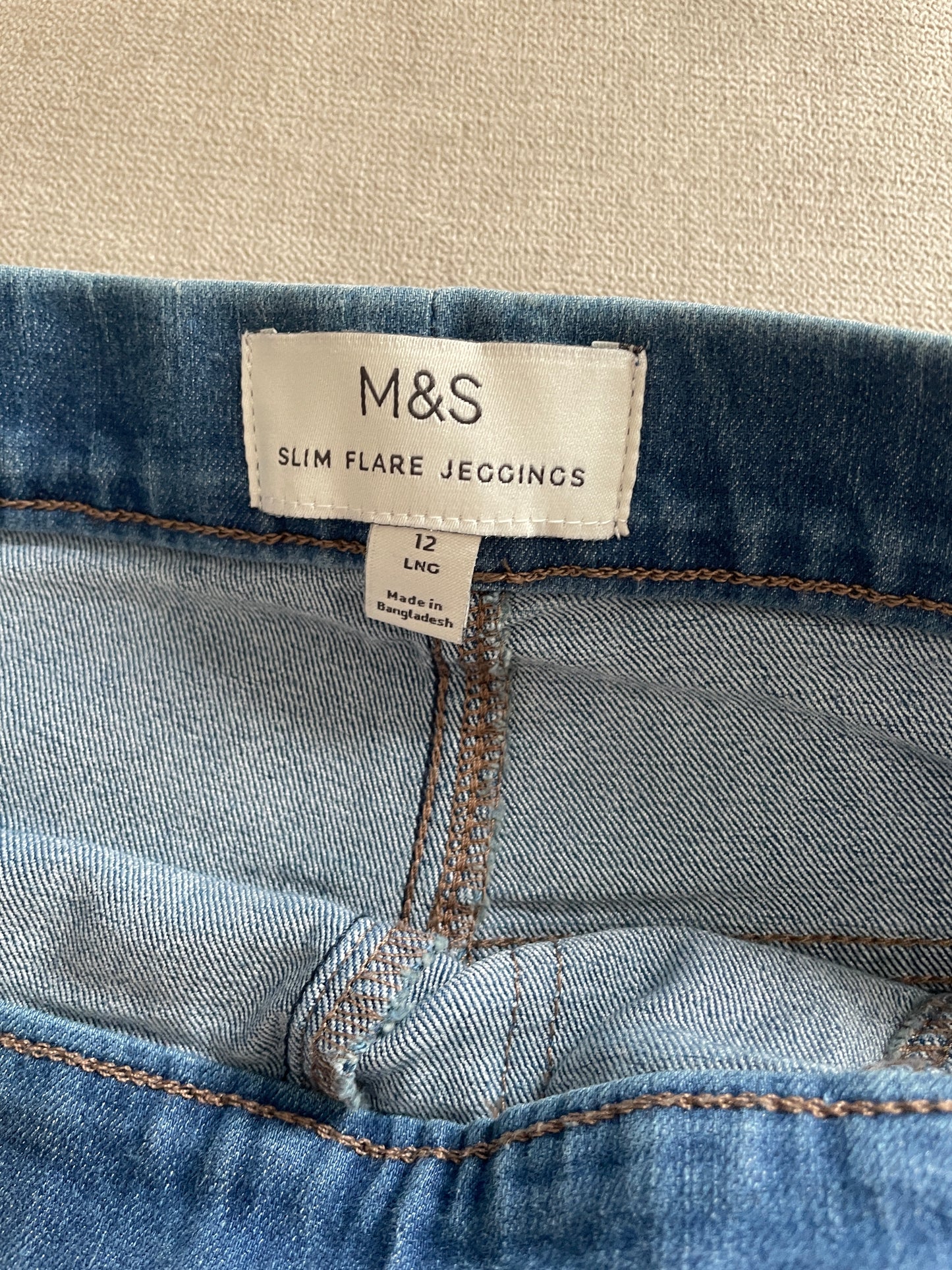 M&S Flare Jeggings - Size 12 Long