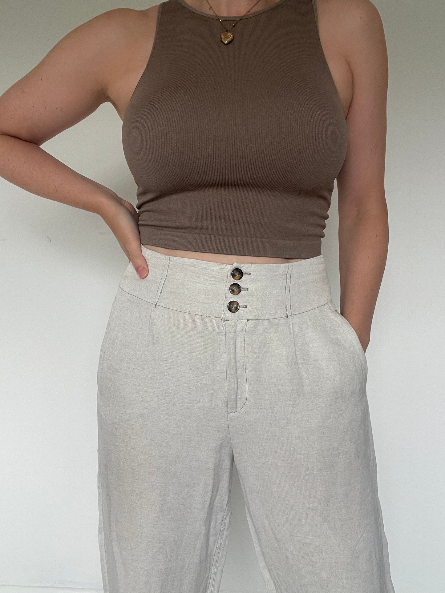 & Other Stories Linen Trousers - Size 12
