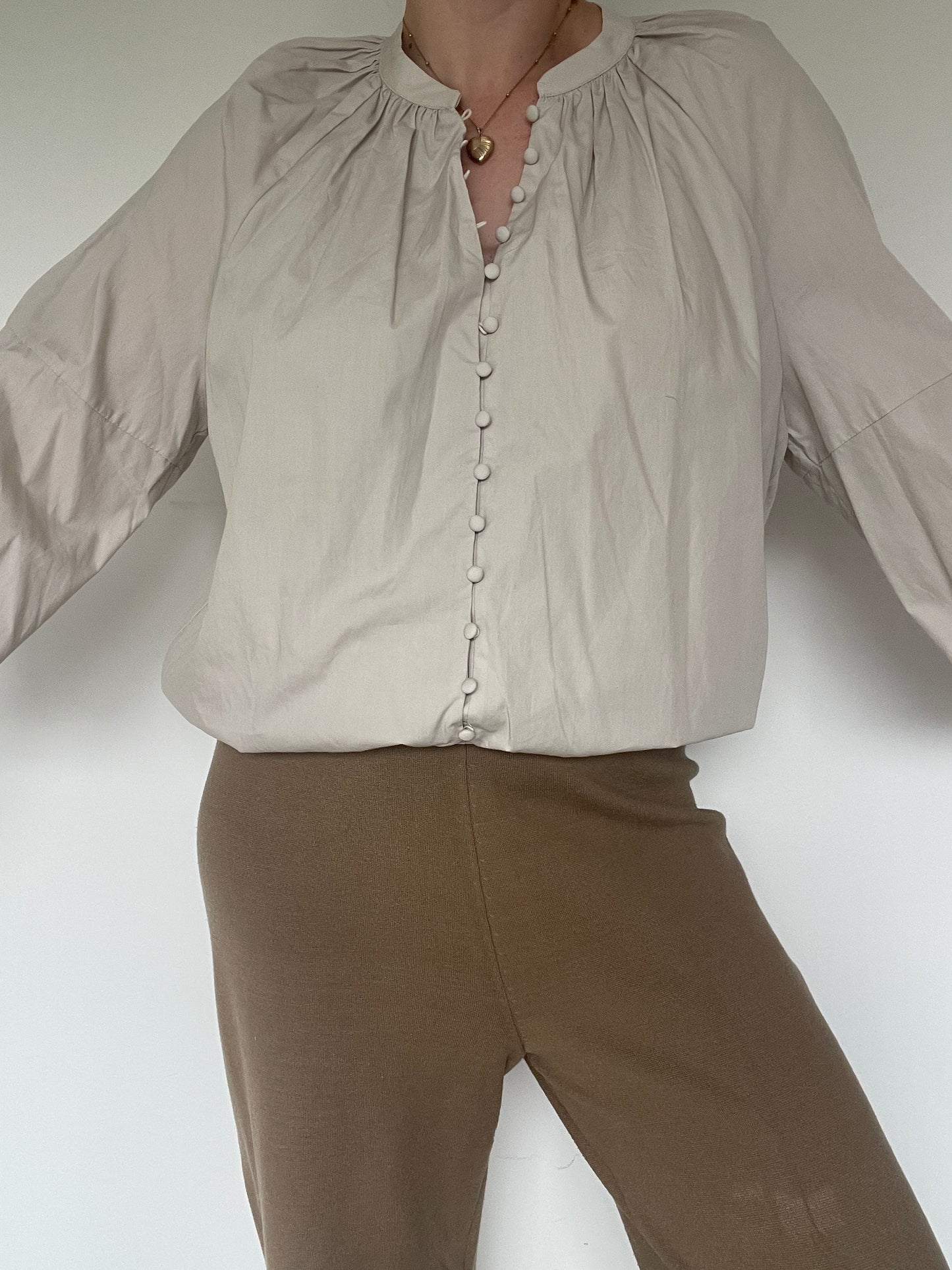 Mint Velvet Cotton Blouse - Size L