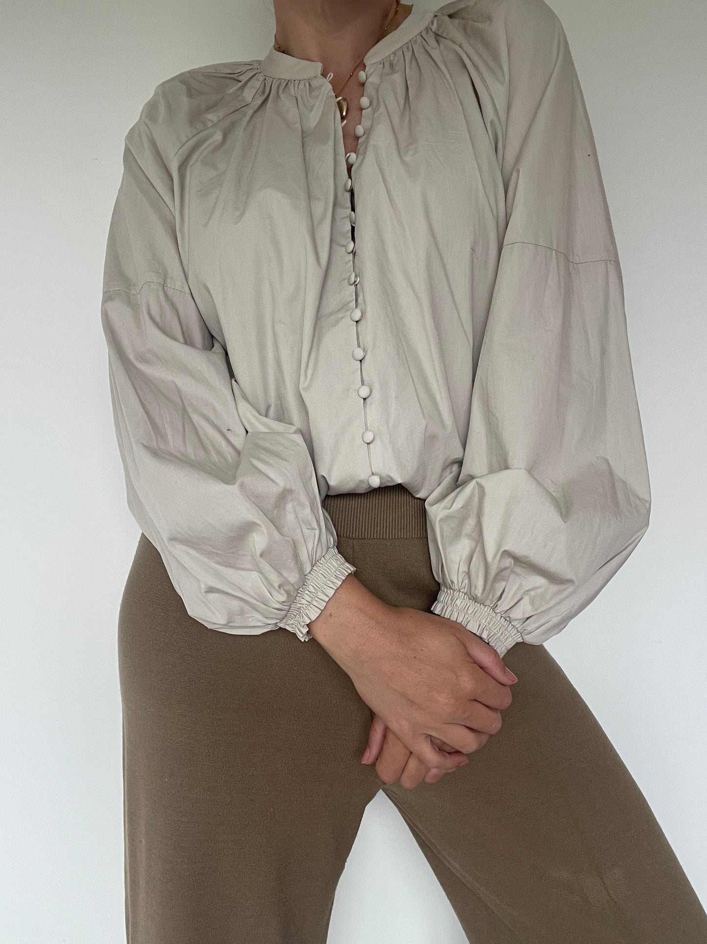 Mint Velvet Cotton Blouse - Size L