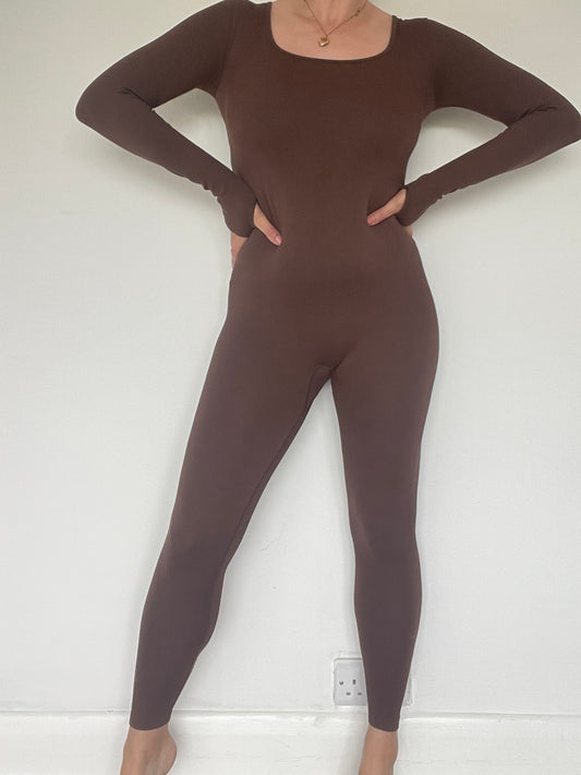 Brown Unitard - Size M