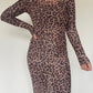 Leopard Mesh Dress - Size M