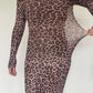 Leopard Mesh Dress - Size M