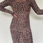 Leopard Mesh Dress - Size M