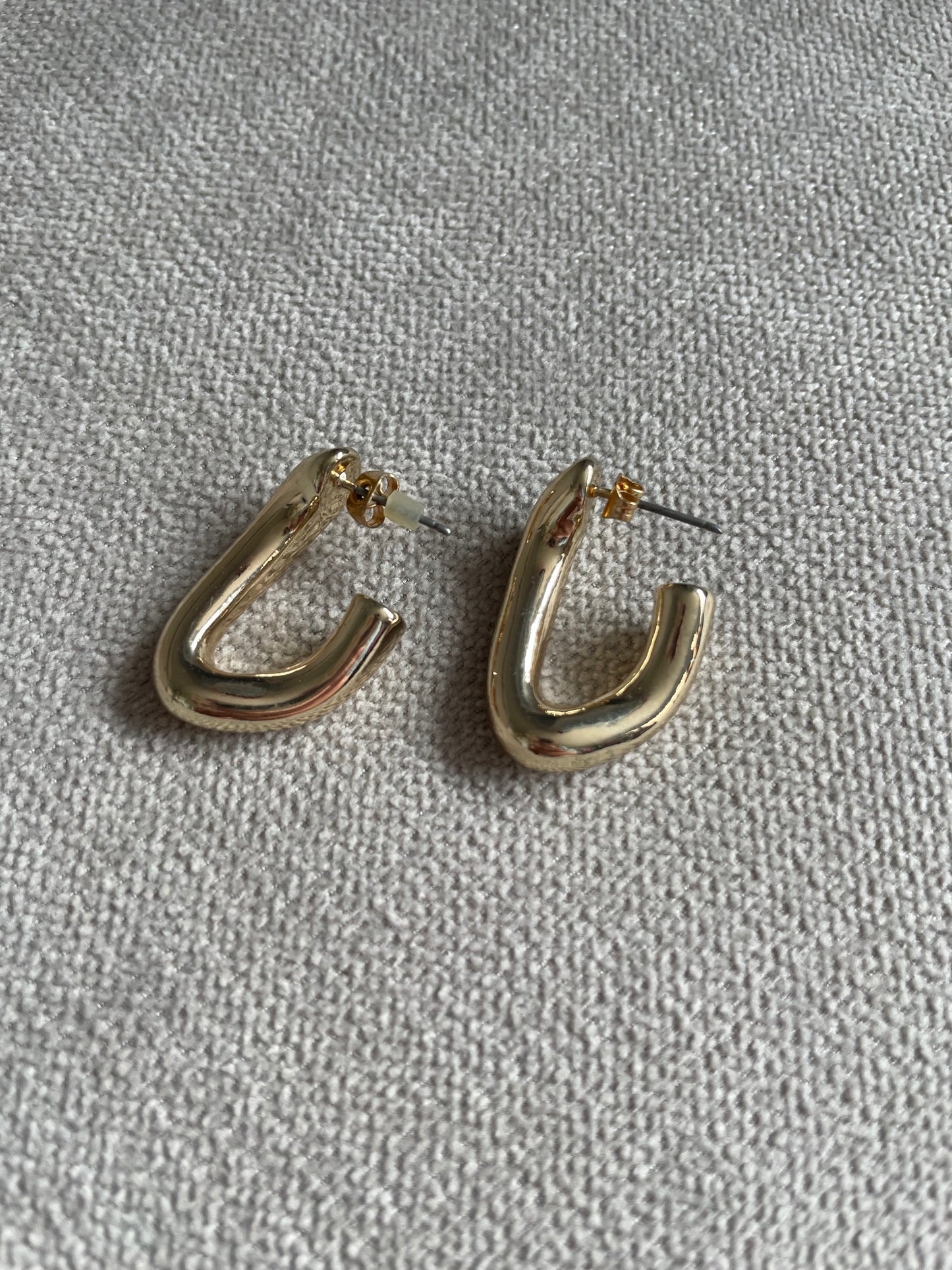 Chunky Abstract Gold Earrings