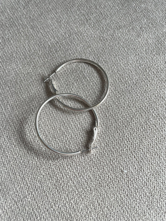 Silver Hoops