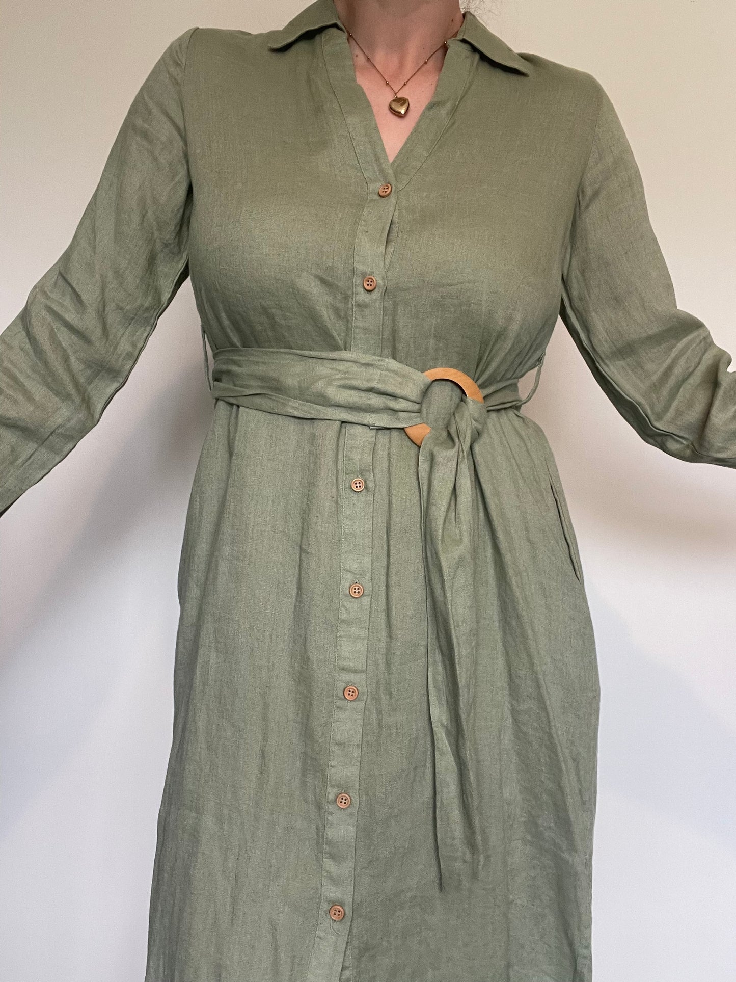 Zara Linen Dress NEW RRP £45.99 - Size XS