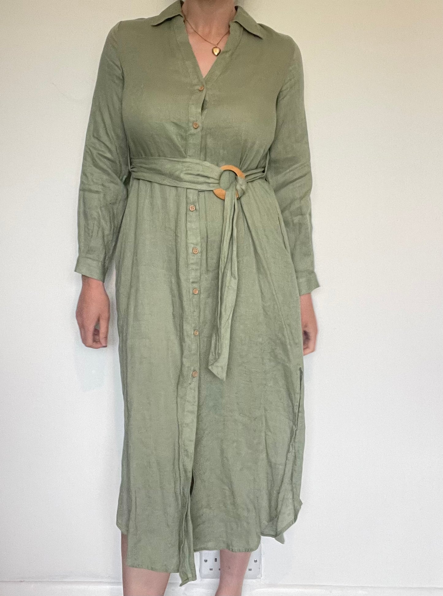 Zara Linen Dress NEW RRP £45.99 - Size XS