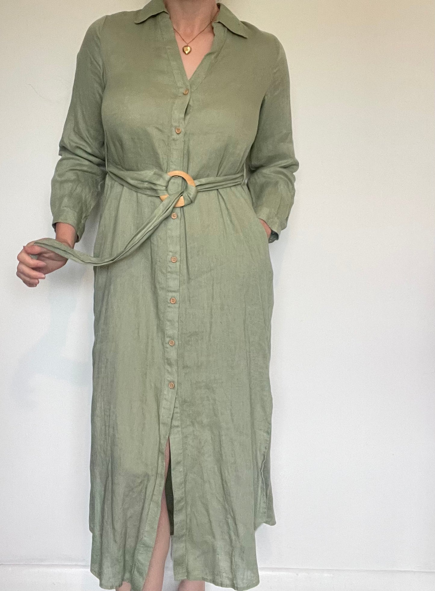 Zara Linen Dress NEW RRP £45.99 - Size XS