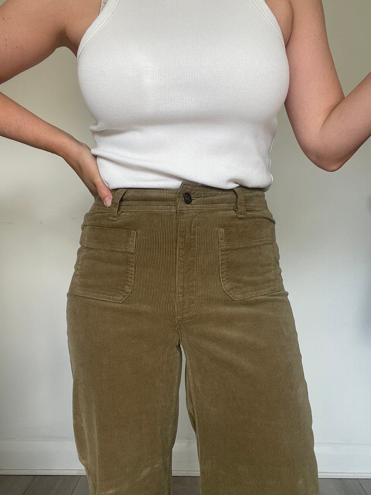 Mango Cord Trousers - Size 8