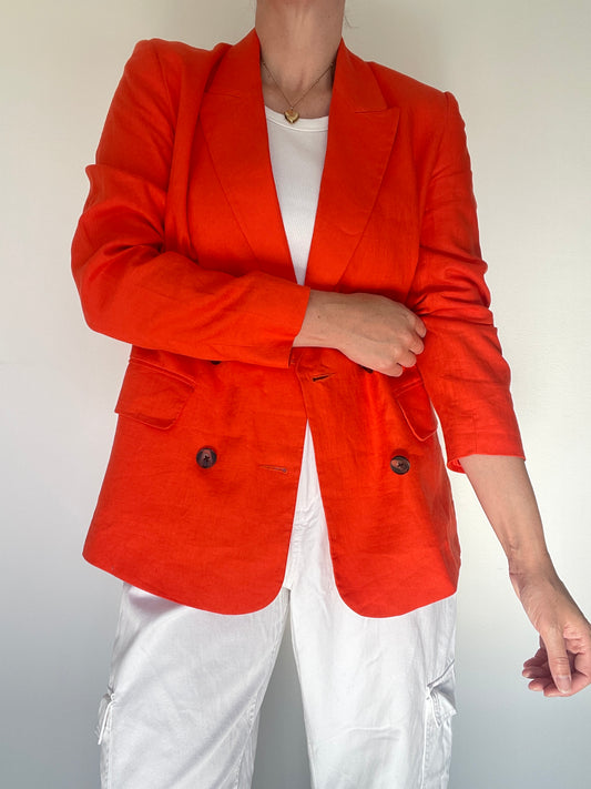 John Lewis Linen Blazer - Size 10