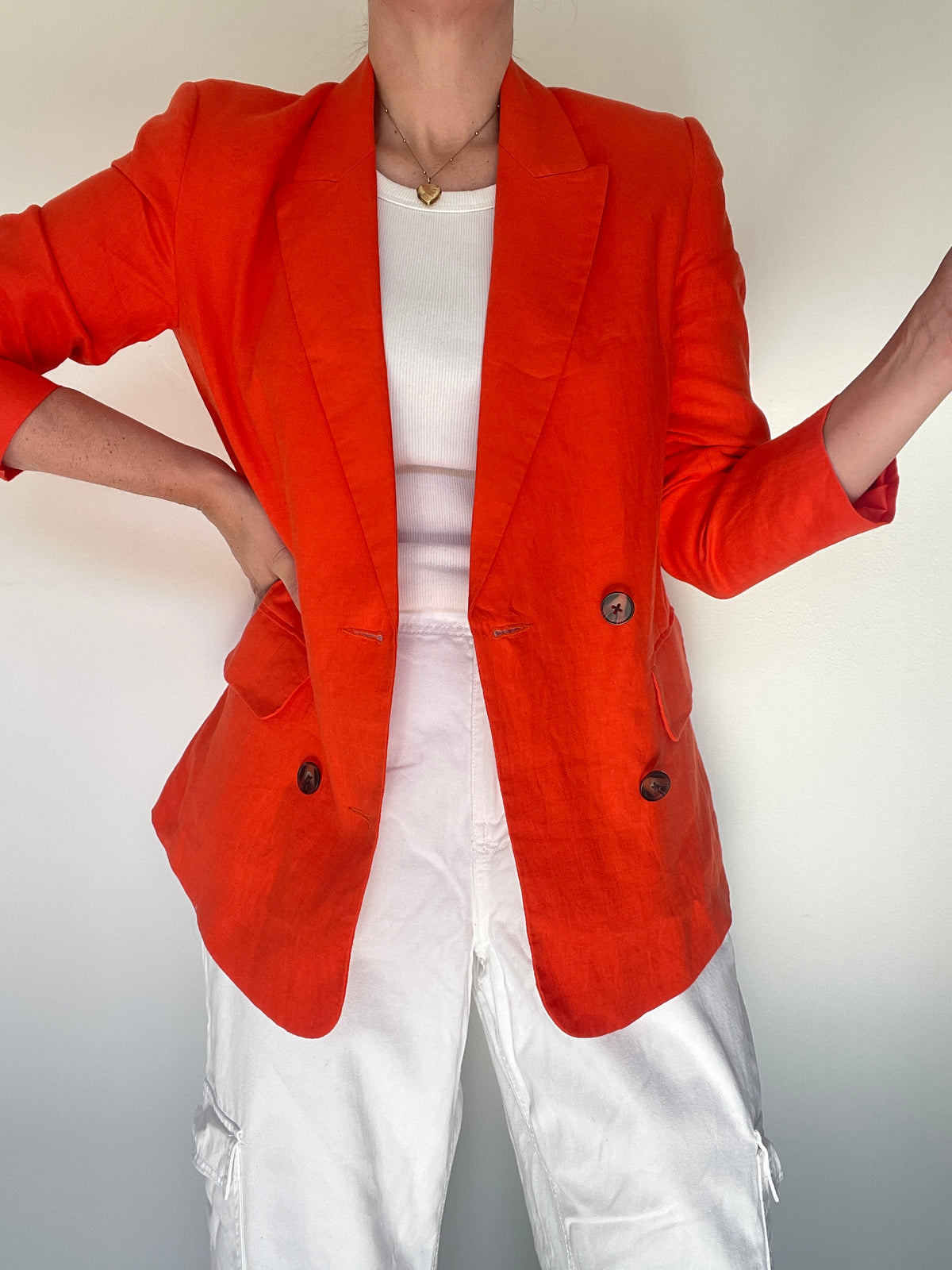 John Lewis Linen Blazer - Size 10