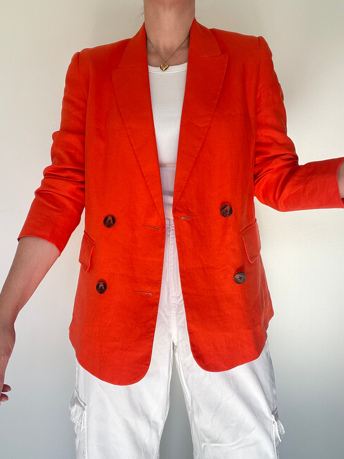 John Lewis Linen Blazer - Size 10