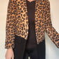 Zara Leopard & Black Coat - Size XS