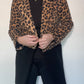 Zara Leopard & Black Coat - Size XS