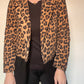 Zara Leopard & Black Coat - Size XS