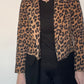 Zara Leopard & Black Coat - Size XS