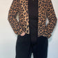 Zara Leopard & Black Coat - Size XS