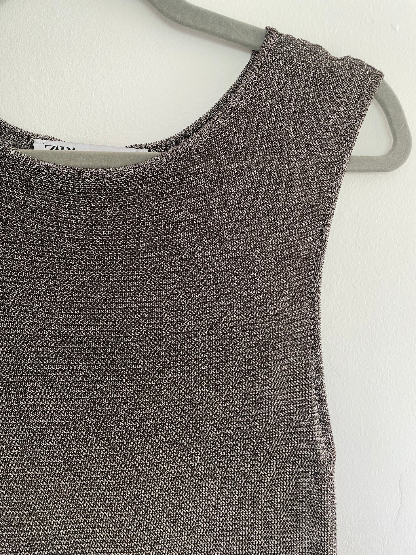 Zara Metallic Top - Size Small