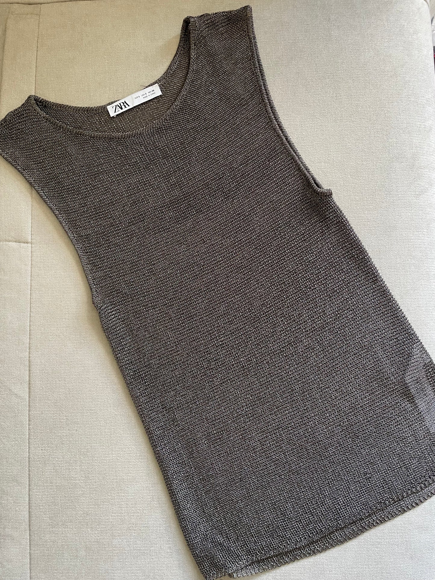 Zara Metallic Top - Size Small