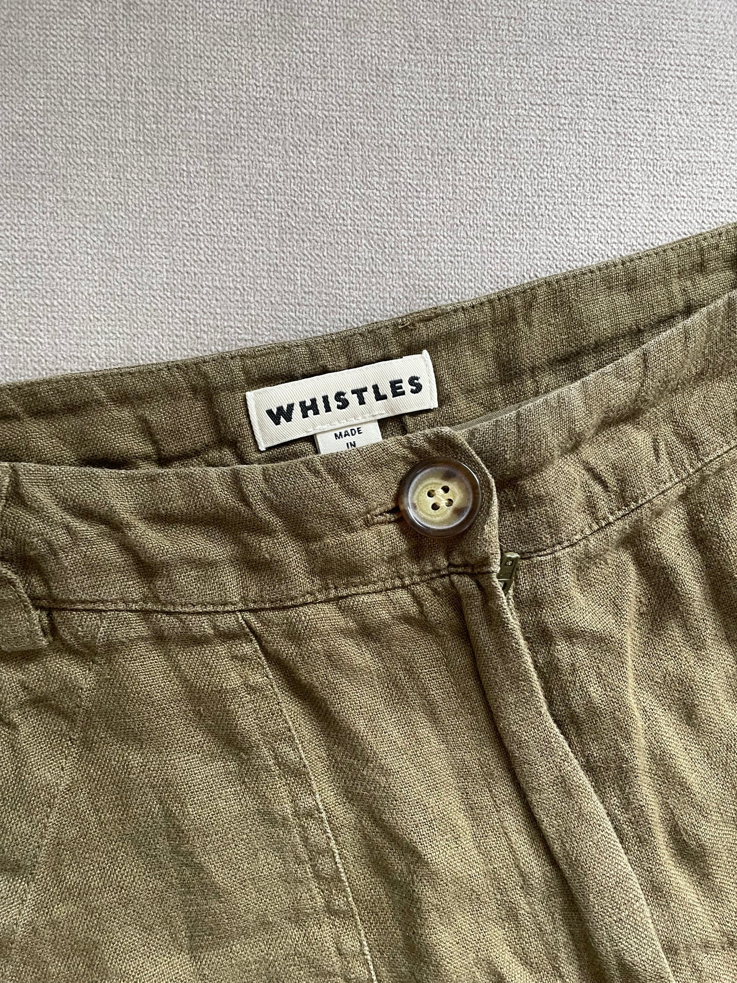 Whistles Linen Shorts - Size 8