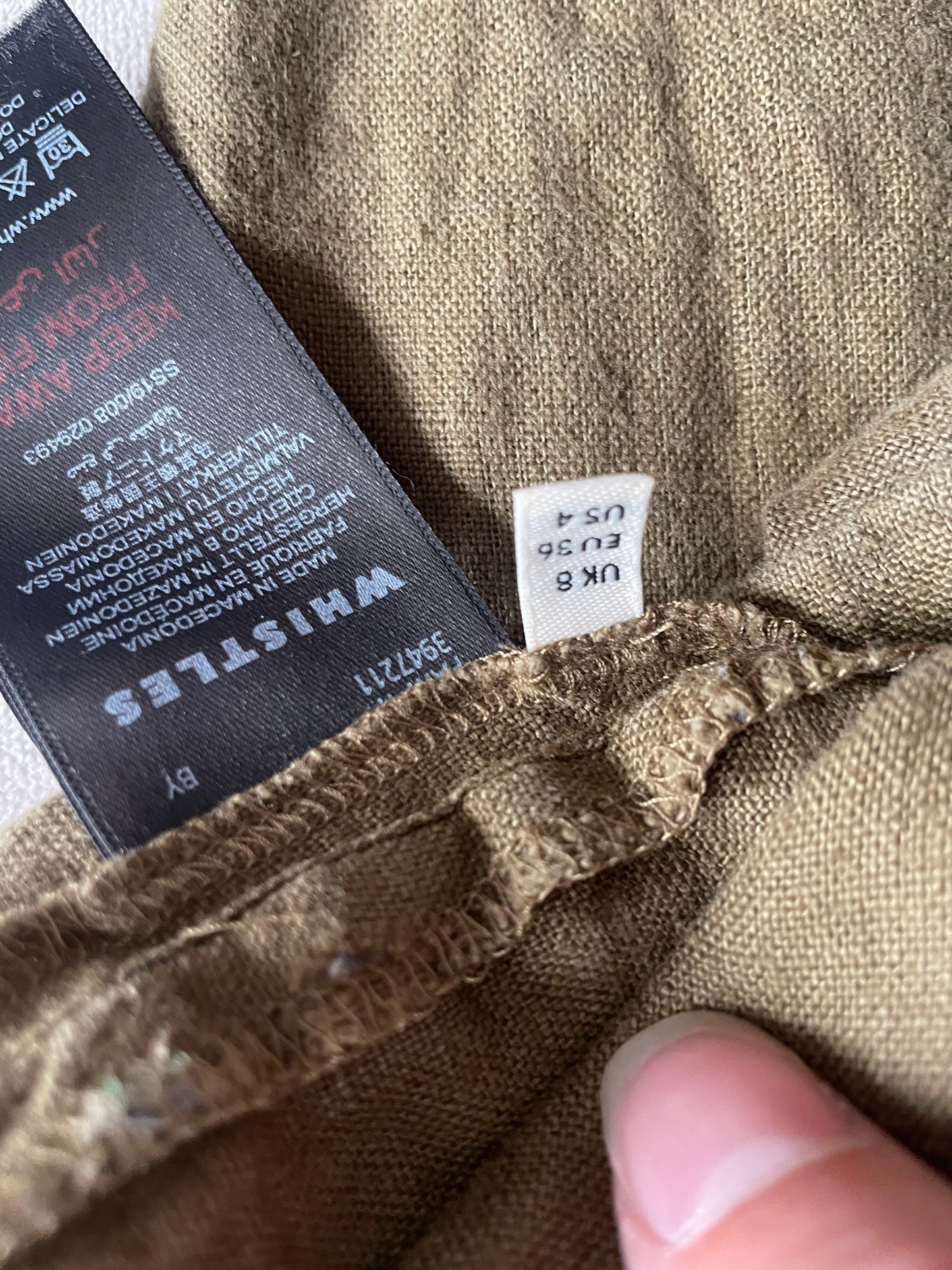 Whistles Linen Shorts - Size 8