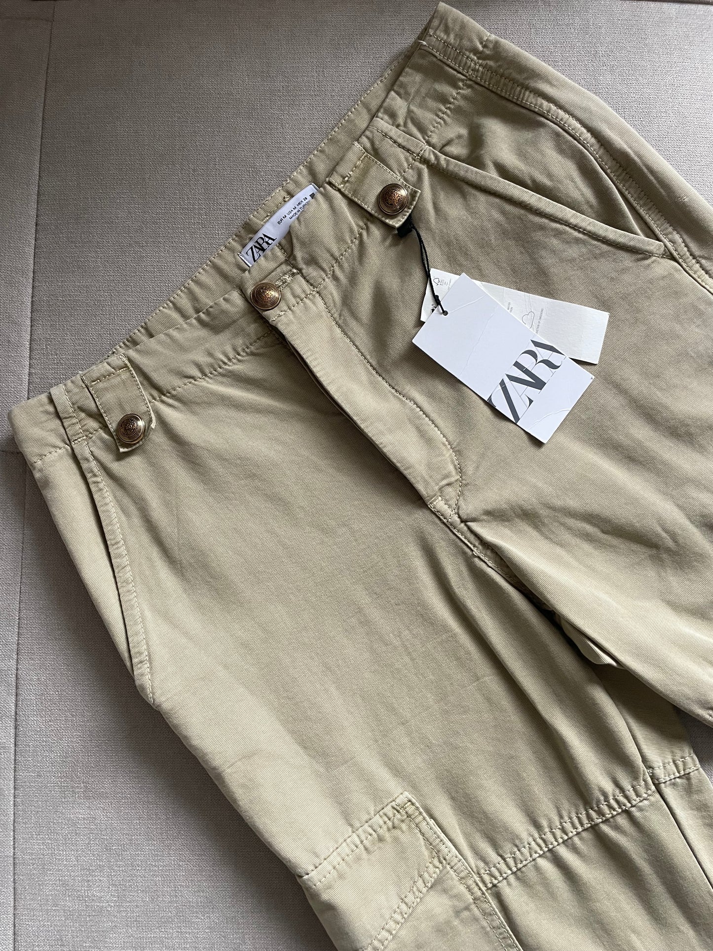 Zara Cargo Trousers NEW £45.99 - Size M