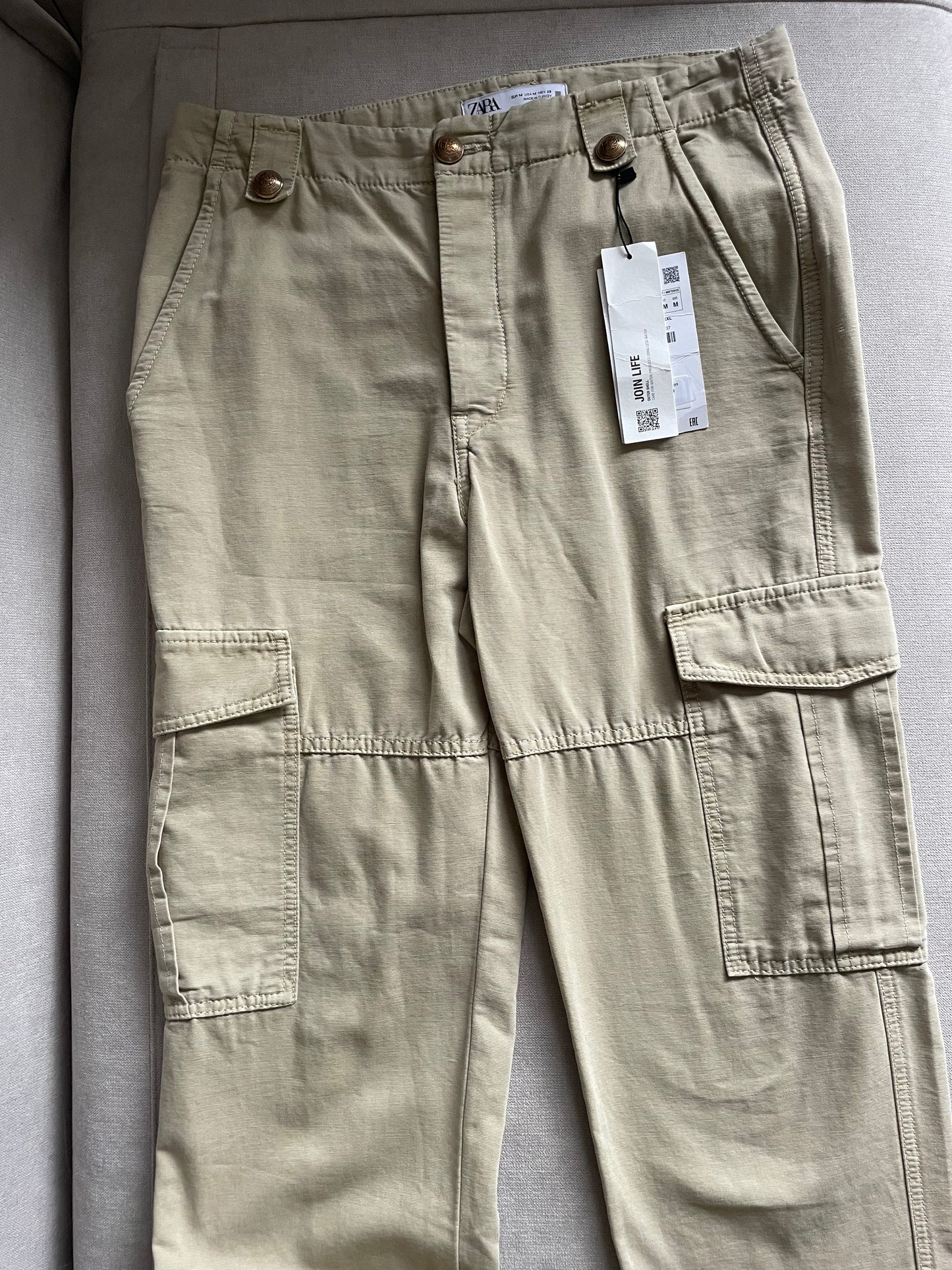 Zara Cargo Trousers NEW £45.99 - Size M