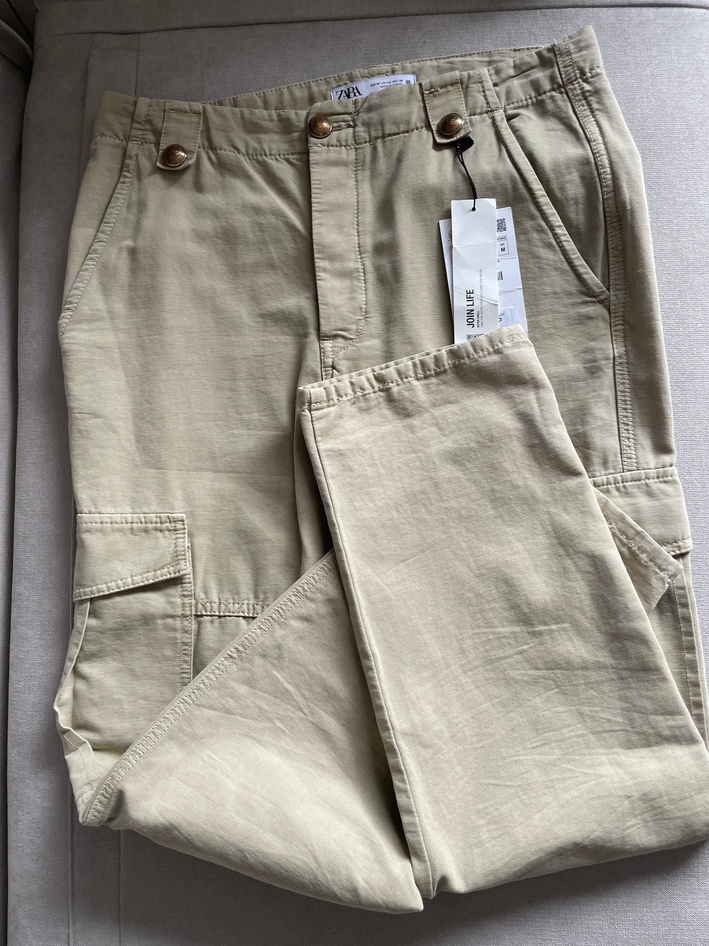 Zara Cargo Trousers NEW £45.99 - Size M