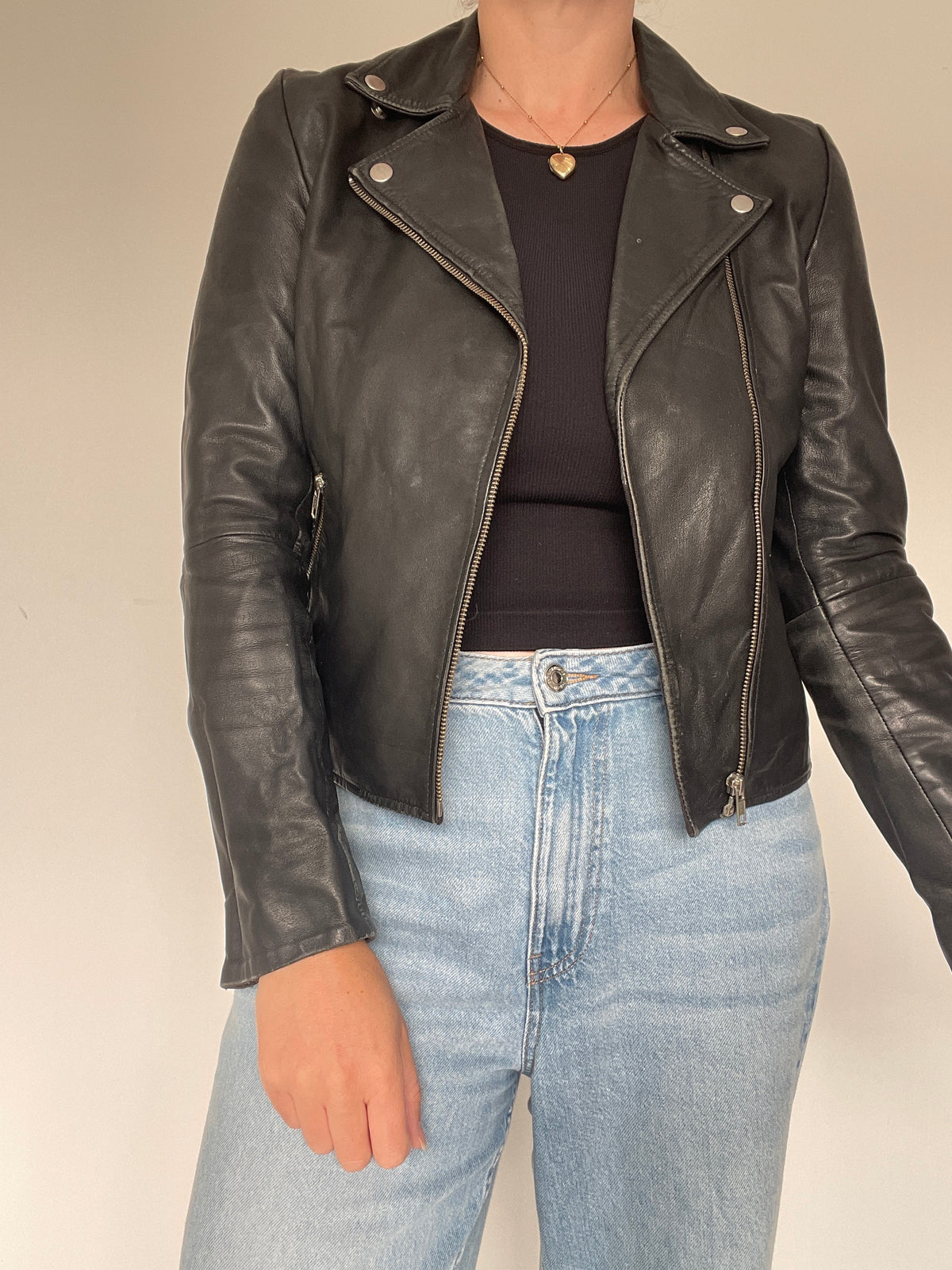 Selected Femme Leather Jacket RRP £190