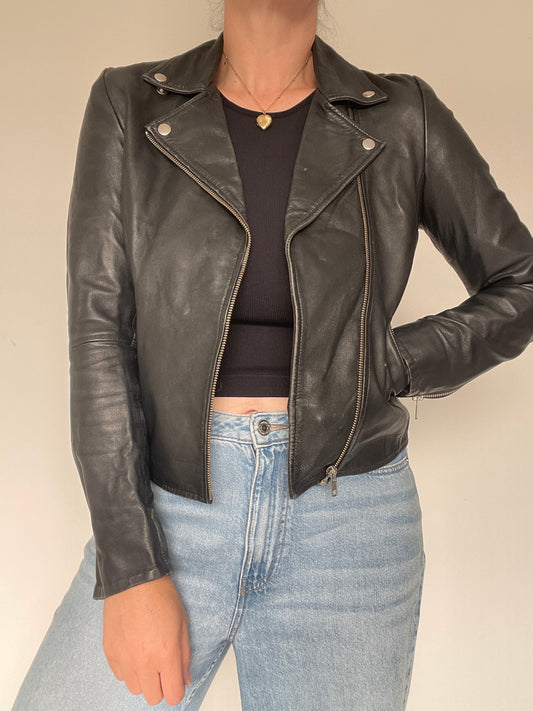 Selected Femme Leather Jacket RRP £190
