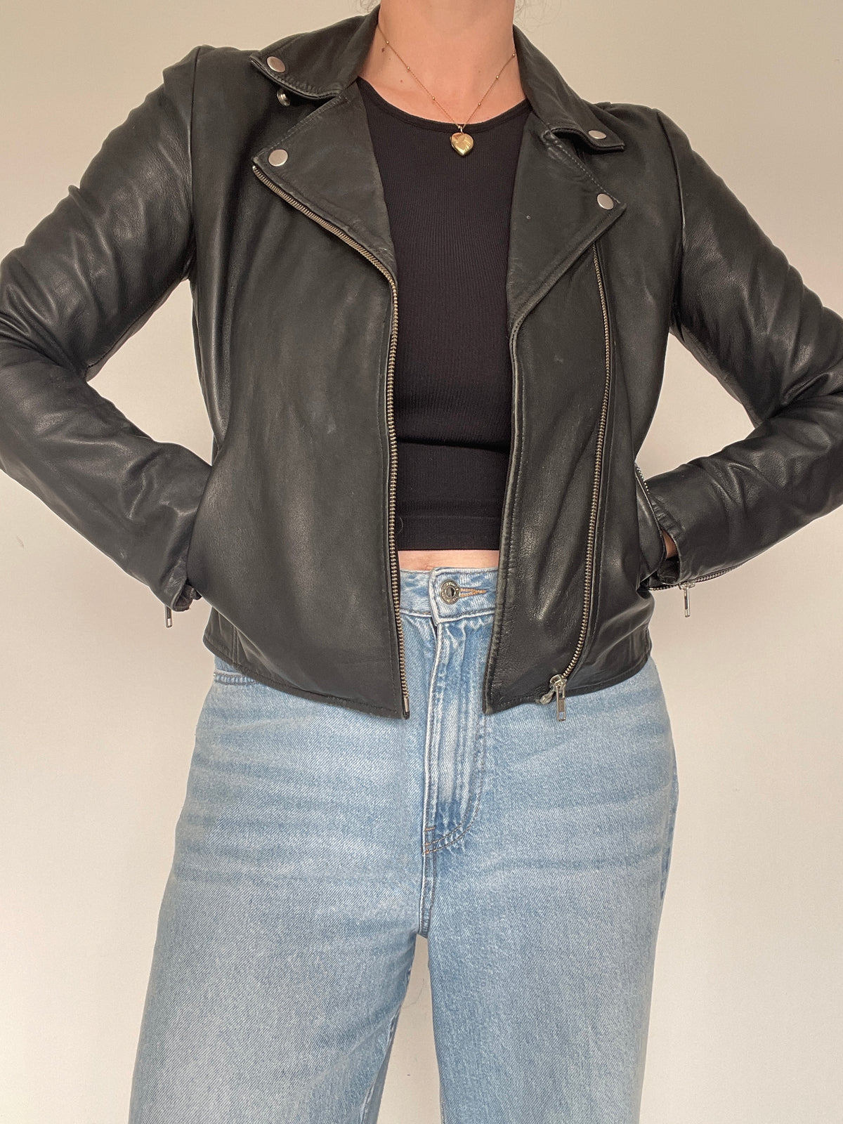 Selected Femme Leather Jacket RRP £190