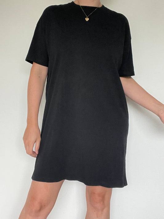 AsYou Black T Shirt Dress - Size 10