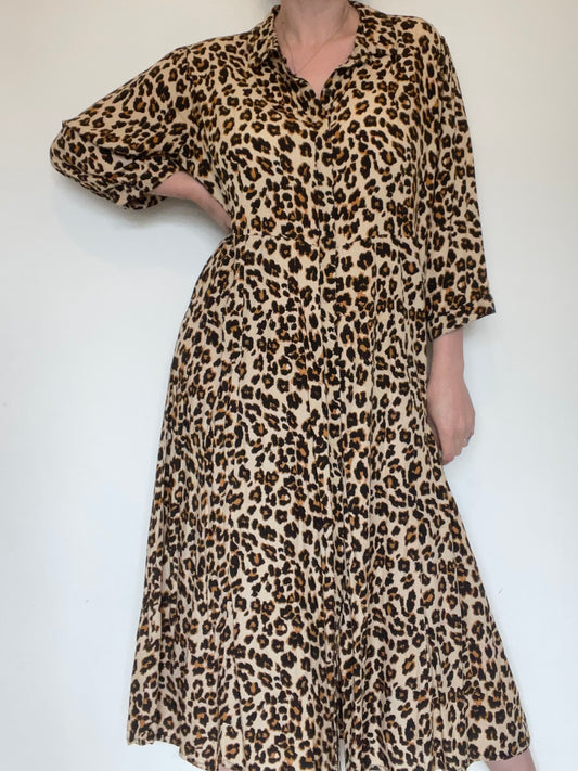 Leopard Maxi Dress - Size 22
