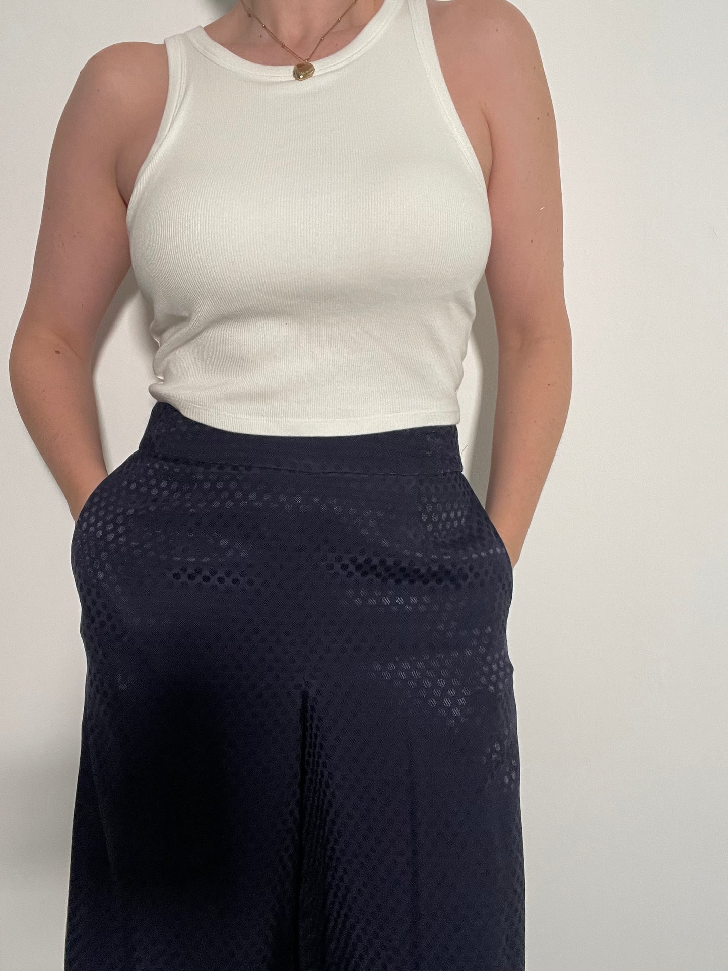 Jigsaw Satin Trousers - Size 8