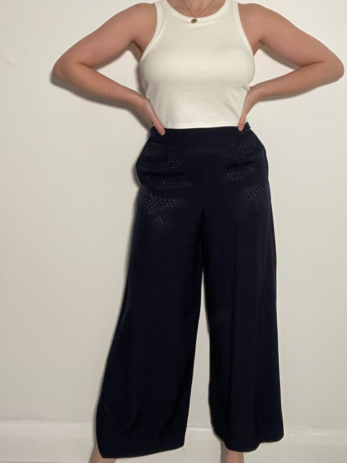 Jigsaw Satin Trousers - Size 8
