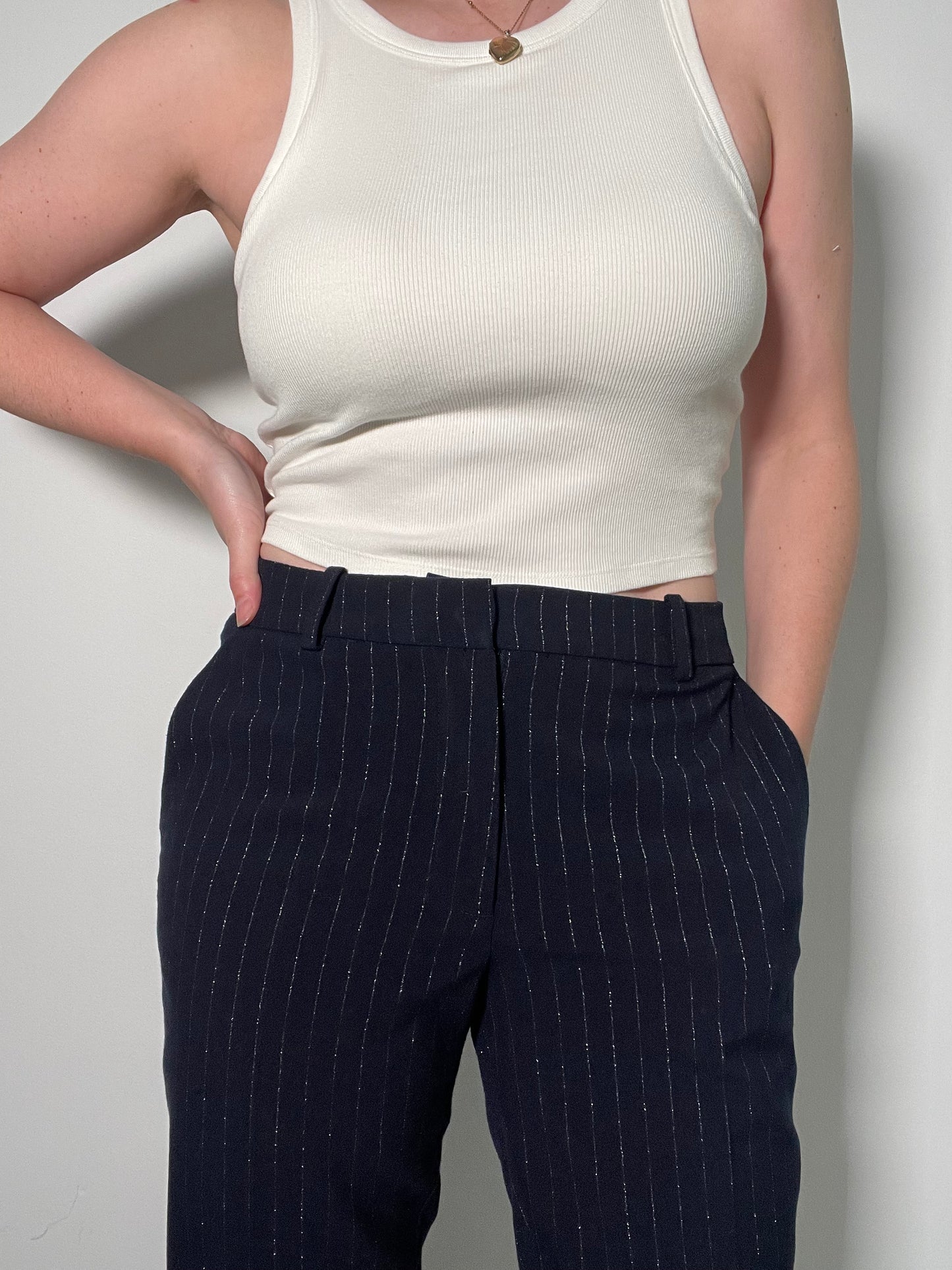 H&M Navy Trousers - Size 12