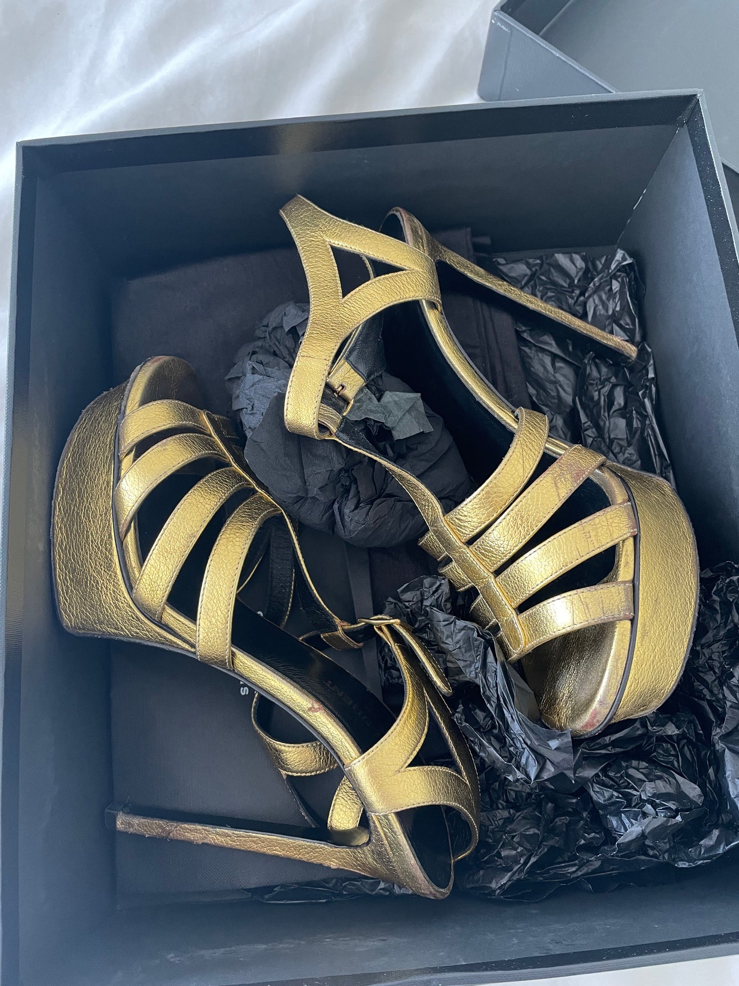 YSL Gold Heels - Size 4.5