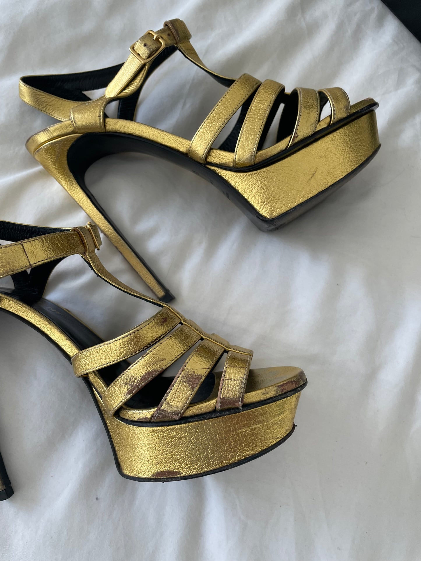 YSL Gold Heels - Size 4.5