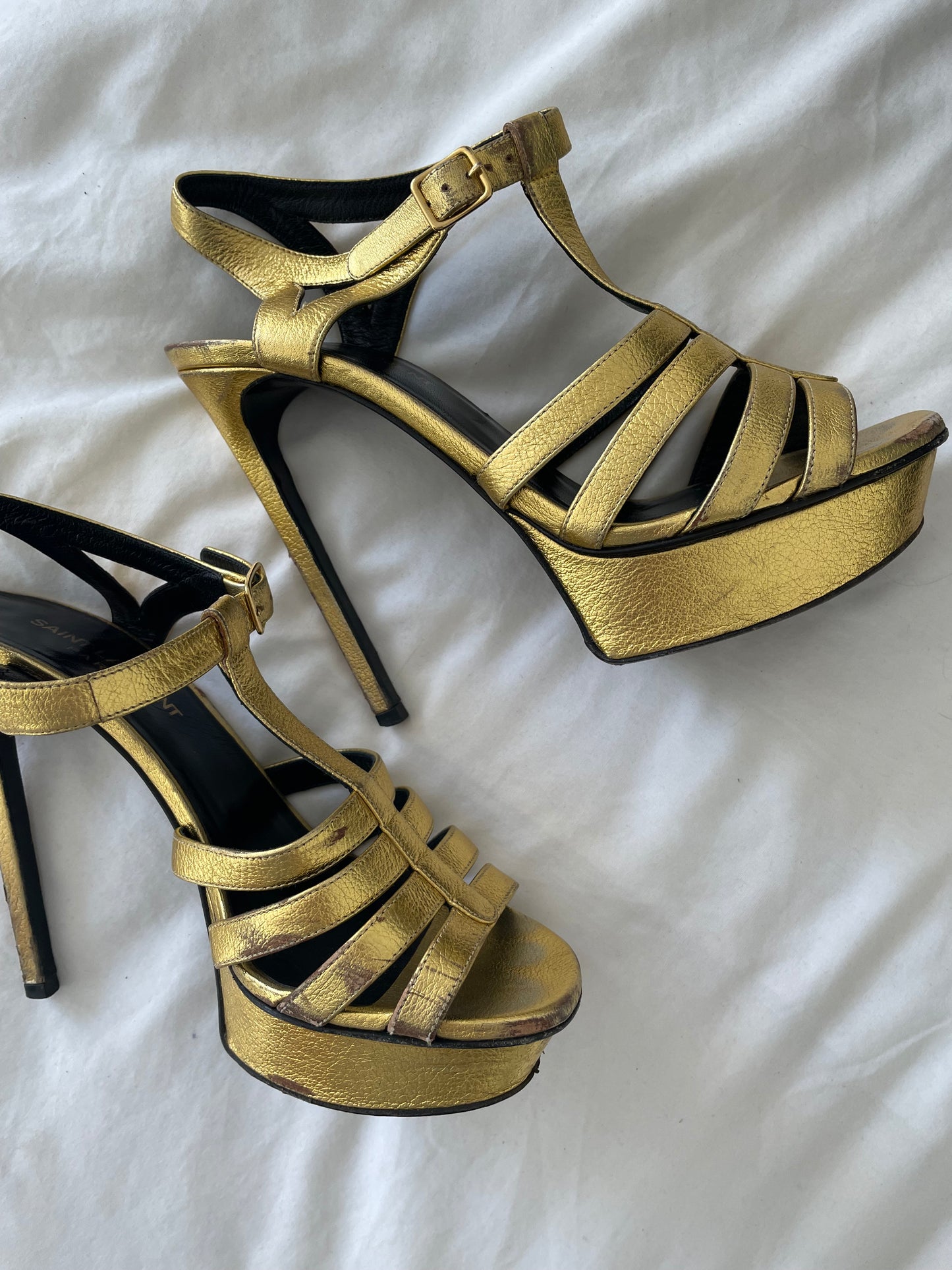 YSL Gold Heels - Size 4.5