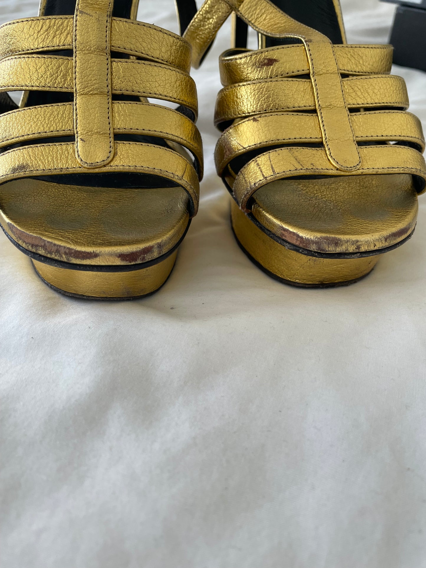 YSL Gold Heels - Size 4.5