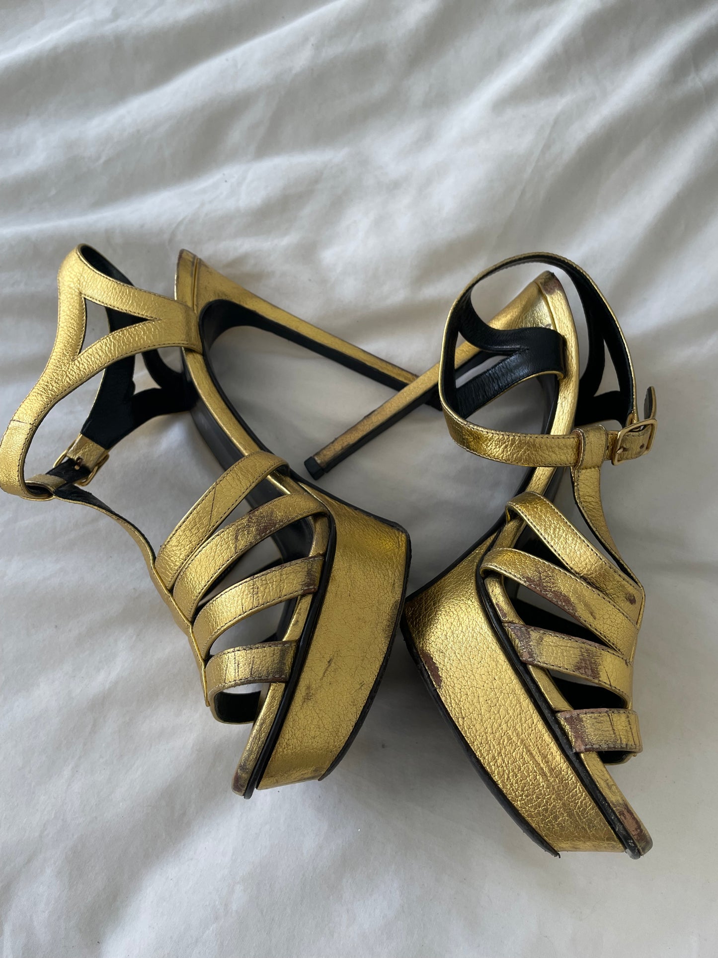 YSL Gold Heels - Size 4.5