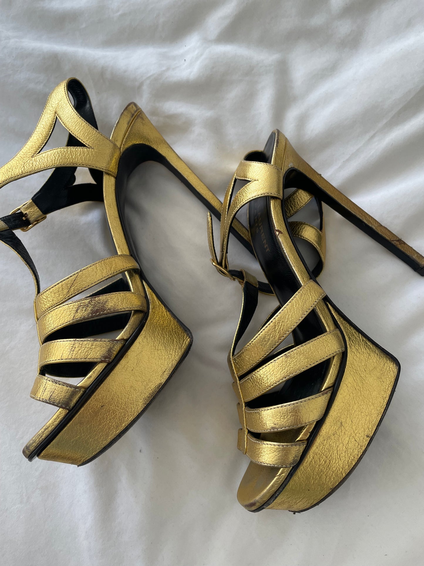 YSL Gold Heels - Size 4.5