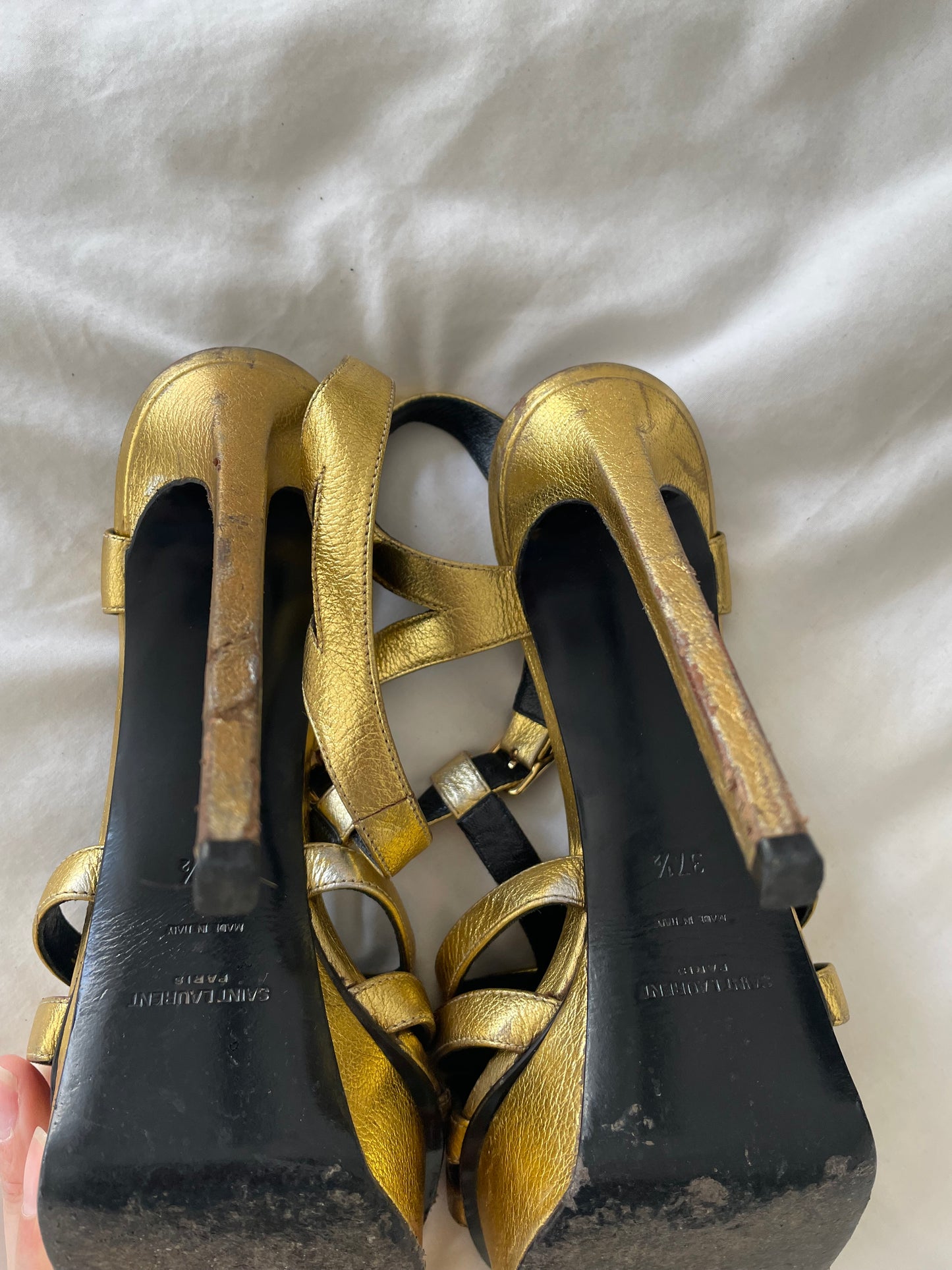 YSL Gold Heels - Size 4.5