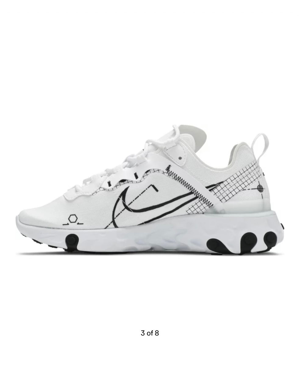 Nike React Element 55 Trainers - Size 8